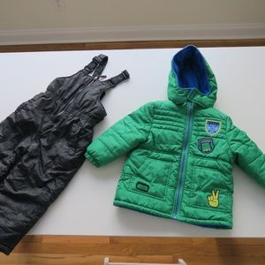 iXtreme toddler ski snow jacket & bib set, 2T